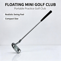 Mini putter de golf personnalisé avec logo sur mesure, poignée en silicone, tige en acier inoxydable, tête en alliage de zinc, clubs miniatures