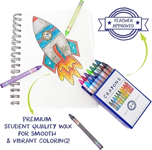 Высококачественные цветные мелки, 4 упаковки, 24 цвета - Product Image 4