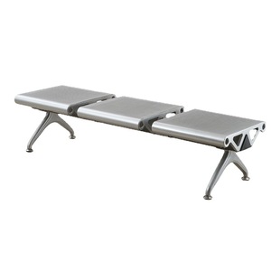Banco de acero sin respaldo Ou He S003, asiento en fila para sala de espera de hospital al aire libre - Product Image 5