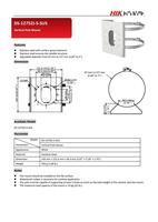 Support de caméra vertical pour poteau Hik OEM DS-1275ZJ version fer, vente chaude 2025, en stock, livraison rapide
