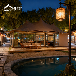 مشروع عطلات فاخر وعصري يحل محل الحاويات الفاخرة مسبقة الصنع ذات الهيكل الفولاذي بغرف فندقية وألواح ساندويتش - Product Image 2