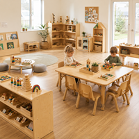 Ensemble table et chaise Montessori réglables en hauteur, modernes, pour école, garderie, maternelle, mobilier écologique