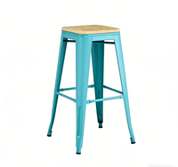 Chaises de salle à manger empilables en métal, style industriel contemporain, tabourets de bar pour café, maison, bureau, hôtel et usage extérieur