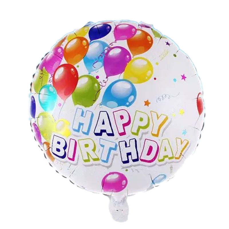 18 Inch Round Happy Birthday Aluminum Film Aluminum Foil Balloon Wholesale Birthday Party Decoration China Model 111