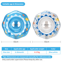 Swimbobo Offre Spéciale : Bouée de Bain Gonflable en PVC pour Bébé, Jouet Aquatique, Siège Flottant Portable pour Enfants, Bleu Océan, Idéal pour l'Été