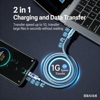 Kabel USB Type C ke Type C Transparan 100W PD Fast Charging dengan Layar LED, Kabel Data Pengisian Cerdas 2M Berbahan Nilon Kepang