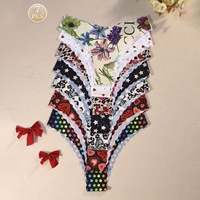 Braguitas de nailon de talle bajo para mujer con estampado mixto de mariposa y leopardo, sin costuras, con borde ondulado festoneado, sedosas, suaves, invisibles y elásticas.