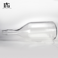 1500ml 1.5L grande grande cloche forme Brandy vin bouteille en verre Super silex clair esprit bouteille d'alcool pour Vodka Whisky rhum avec liège
