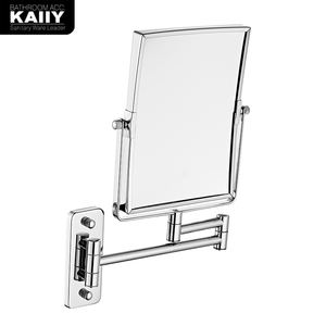 KAIIY 2 miroir facial grossissant et extensible, montage mural, miroir de maquillage de forme carrée pour salle de bain - Product Image 4
