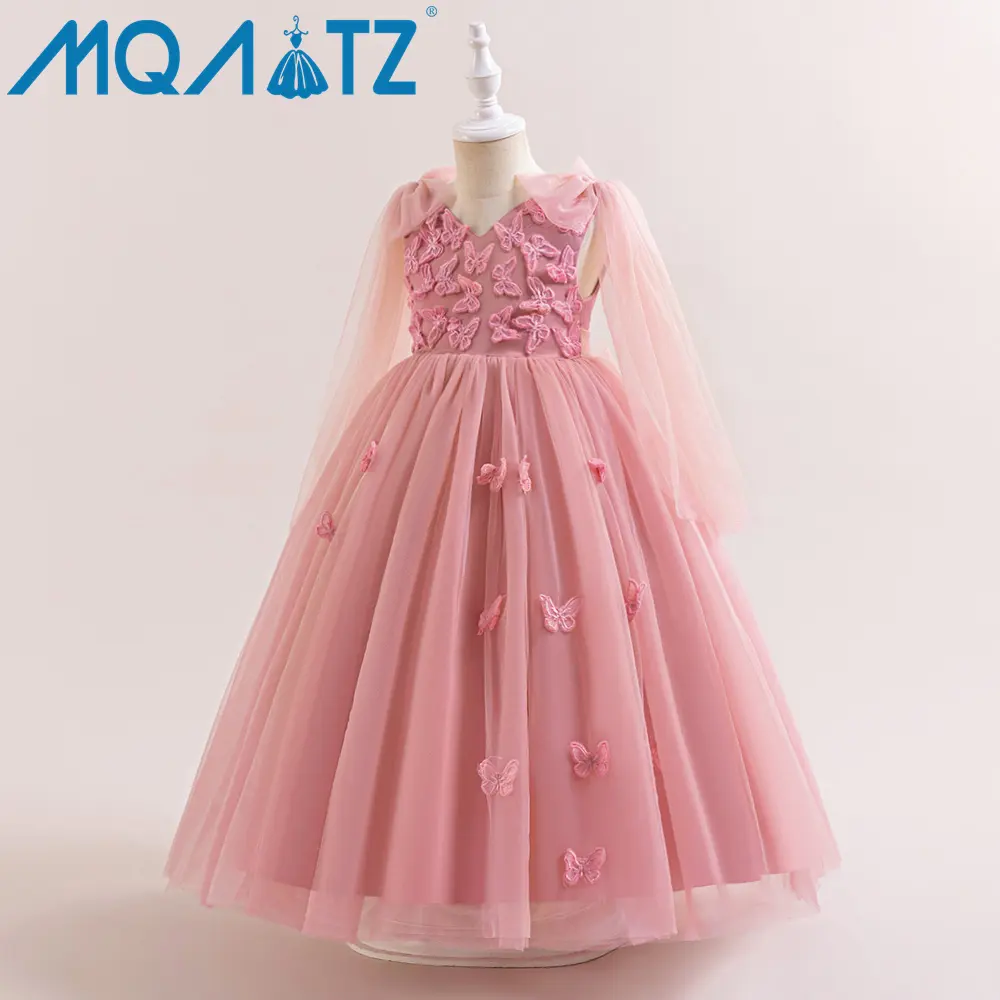 MQATZ Kids party gown dresses 4-7 year old girl kids wedding dress children sleeveless dress