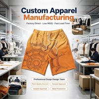 Shorts en coton Streetwear pour hommes, coupe ample et oversize, 320 GSM, logo personnalisé, shorts décontractés basiques pour jeunes, été