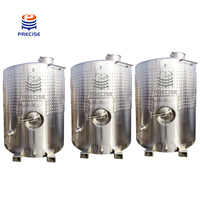 Cuve de Fermentation et de Stockage de Vin à Plaque Alvéolée en Acier Inoxydable Précis 304/316 de 5000L pour Vignobles, Brasseries, Jus, Cidres et Vinaigres