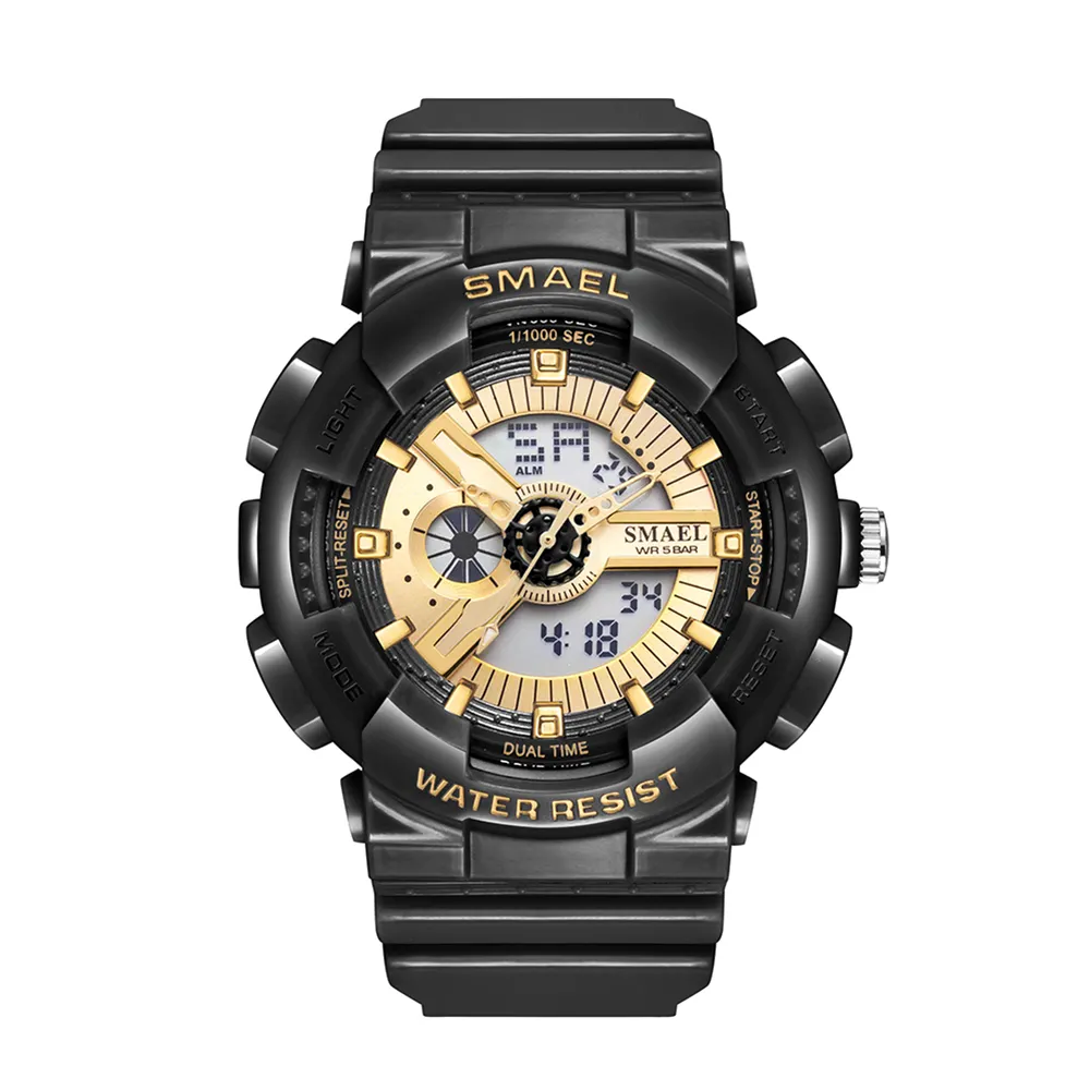 Custom fashion quartz womens watch Smael 1402 relojes hombre simple dial sport plastic watch