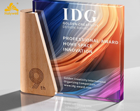 Trophée personnalisé en cristal gravé 2026 – Design créatif, innovation professionnelle, plaque d'entreprise pour récompenses spatiales et domestiques