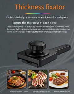 Equipo de Cocina Comercial, Rebanadora de Carne Eléctrica Semiautomática Doméstica, Máquina para Rebanar Carne Congelada Rápida, Grosor Ajustable, para Carne de Res y Jamón - Product Image 4