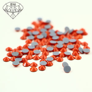 ASFA159 Coralito Qualité Hot Fix Strass 12 Coupes Facettes Dos Plat Strass Convient Pour Le Bricolage Artisanat Décoration De Vêtements - Product Image 4