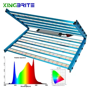 2024 최고의 KingBrite 1000W 10 바 LED 성장 조명 삼성 LM301H 660nm UV IR 460nm 전체 스펙트럼 실내 식물에 대한 조명 성장