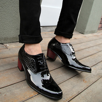 Chaussures En Cuir Verni Hommes Chaussures Hommes Mariage Talons Hauts De Luxe Pour
