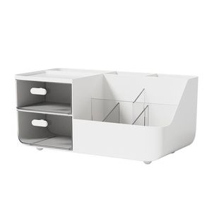 Boîte de rangement carrée en plastique, modèle 2402, 27x15x12.5cm, tiroir de bureau, porte-stylo pour étudiant, organisateur de papeterie pour poste de travail - Product Image 5