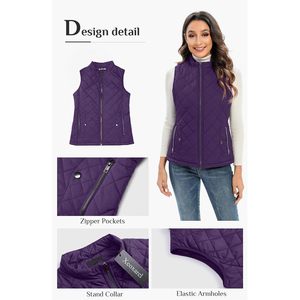 Chaleco Acolchado para Mujer, Ligero, Sin Mangas, con 4 Bolsillos, Corte Favorecedor para Otoño e Invierno - Product Image 5