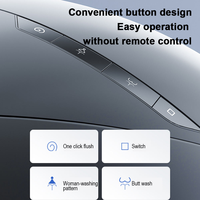 Toilette intelligente entièrement automatique en forme d'œuf avec stérilisation intégrée, désodorisation, double canalisation, chauffage du siège à distance, siphon en S