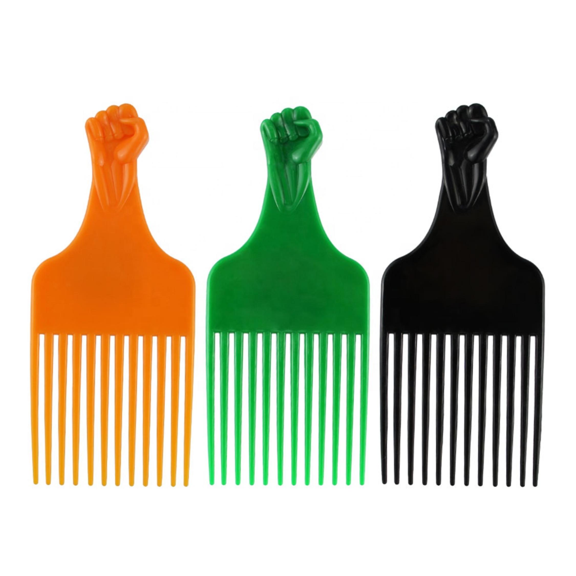 Prezzo di fabbrica del Commercio All'ingrosso Logo Personalizzato di Plastica Largo del Dente Afro Pick Pettine Dei Capelli