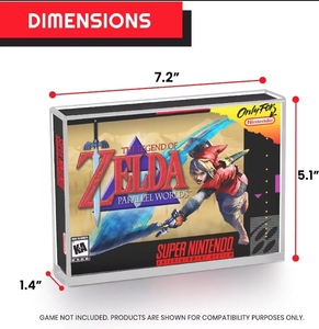 N64 hộp trò chơi hiển thị đứng loạt hiển thị tủ với độ trong suốt cao, 4mm dày Acrylic trượt thiết kế bao gồm hộp hiển thị - Product Image 2