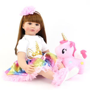 Poupée princesse 60cm pour bébé et petite fille, très réaliste, jouet en vinyle, grande taille, avec tissu licorne, corps, réaliste, cadeau d'anniversaire, pour enfant - Product Image 3