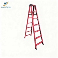 Échelle télescopique pliable multifonctionnelle de 3,2 m en acier au carbone, double face, certifiée CE, capacité de 150 kg, pour supermarché et entrepôt