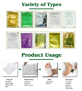 生姜漢方薬デトックス用天然ハーブ酢炭竹デトックスフットパッチハーブパッド - Product Image 6