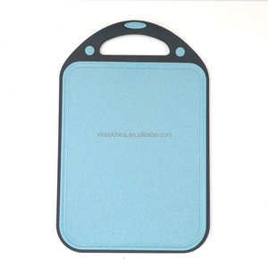 PP + TPR + rơm lúa mì nhựa cao cấp thớt thớt với chân không trượt và rãnh nước trái cây - Product Image 4