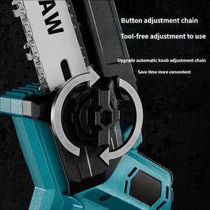 Tronçonneuse électrique au lithium rechargeable 21V 8 pouces, utilisation domestique DIY, sans balais, 550W, tronçonneuse à une main, scie à bois, coupe de 10 cm - Product Image 6