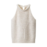 ZATRHMBM Nouvelle Collection Automne 2026 – Ensemble Gilet et Veste Perlé pour Femme – Style Rétro Décontracté et Élégant à Manches Longues – Polyvalent