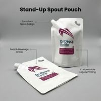 Pochette souple personnalisée avec logo imprimé en gravure, recyclable, antistatique, avec bec verseur, en PET/PE, pour emballage alimentaire de vodka et jus