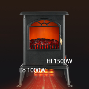 <span class=keywords><strong>Chimenea</strong></span> Eléctrica con Efecto de Llama 3D Realista, Calefactor de Espacio Interior para Sala de Estar, Estufa Manual con Patas - Product Image 5