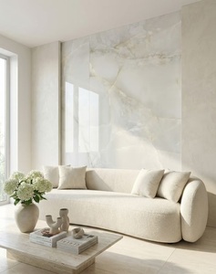 Mármol de Ónix Blanco Natural |   Marfil Suave con Vetas Doradas para Interiores de Lujo Serenos - Product Image 4