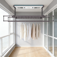 Sèche-linge électrique multifonctionnel robuste avec fonction minuterie, télécommande et éclairage LED pour usage intérieur