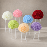 Boule de fleurs artificielles en forme de rose, style coréen, pour décoration d'allée de mariage, demi-cercle, décorations de lieux événementiels, provenance Chine