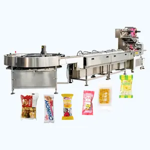 Herstellung Popping Flat Lollipop Tamarinde Candy Automatic Flow Schokoriegel Sweet Pack Machine