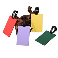Étiquette de bagage anti-perte en PVC souple et colorée pour cartes d'embarquement, voyages d'affaires ou de loisirs, protection pour valises et bagages à roulettes