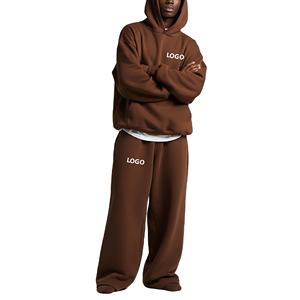 Survêtement personnalisé pour homme, sweat-shirt à capuche, coupe ample, jogging, logo imprimé sur écran personnalisé, survêtement pour homme lourd - Product Image 3