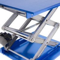 Cric de laboratoire HAIJU AB 8x8 pouces, table élévatrice à ciseaux de laboratoire en aluminium, roulement de chargement 33lb, support de plate-forme de levage de laboratoire en oxyde