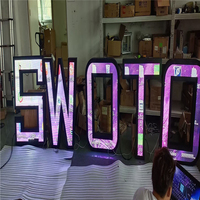 Écran LED vidéo mural personnalisé avec logo OEM, publicité, lettres grand format, intérieur/extérieur, couleur intégrale, 2,5 mm de pixels, 16:9, IP43, avec SDK