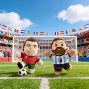 Populaire en Argentine pour Mbappé n° 7 No. 10 poupées en peluche Jouets <span class=keywords><strong>de</strong></span> stars du football <span class=keywords><strong>de</strong></span> la marque DOG en fibre <span class=keywords><strong>de</strong></span> polyester 15 cm - Product Image 1