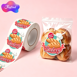 Étiquettes d'emballage personnalisées, autocollants adhésifs en vinyle, <span class=keywords><strong>impression</strong></span> de rouleaux, autocollants ronds pour entreprises, étiquettes alimentaires personnalisées pour gâteaux et pâtisseries - Product Image 1
