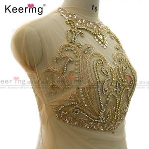 <span class=keywords><strong>Collar</strong></span> con apliques de cristal con cuentas populares en el vestido de novia para coser - Product Image 3