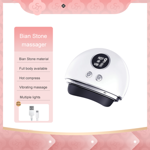 9-level heating vibration <b>massage</b> electric stone scraping facial lifting and tightening beauty device for home use with heat the - Product Image 4