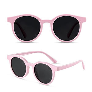 Nouvelles lunettes de soleil pour enfants Tr Kids, monture ronde blanc crème, protection UV400, pour les voyages en plein air, les fêtes et les rassemblements - Product Image 5