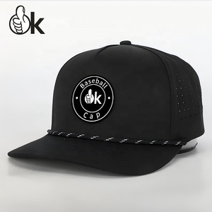 Casquette de camionneur à 5 panneaux avec logo personnalisé, bord en corde, Gorras, course à pied, camping, casquette de camionneur structurée réglable, imperméable, découpe au laser - Product Image 5