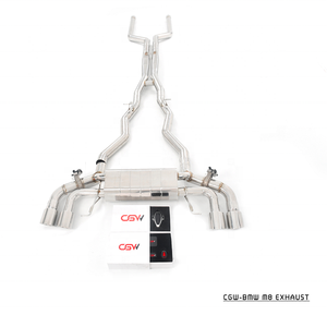 Hırıltı ses paslanmaz çelik 304 veya titanyum performanslı egzoz susturucu BMW F91 F92 F93 M8 4.4T Catback vanalar ile - Product Image 1